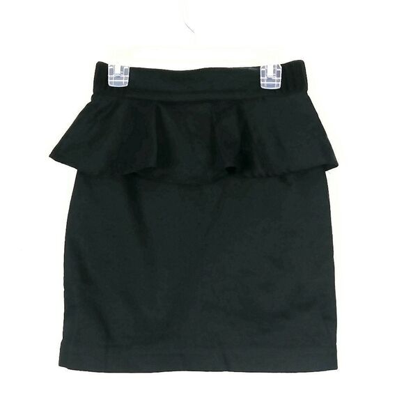 H&M Black High Waisted Peplum Mini Skirt - Picture 1 of 4